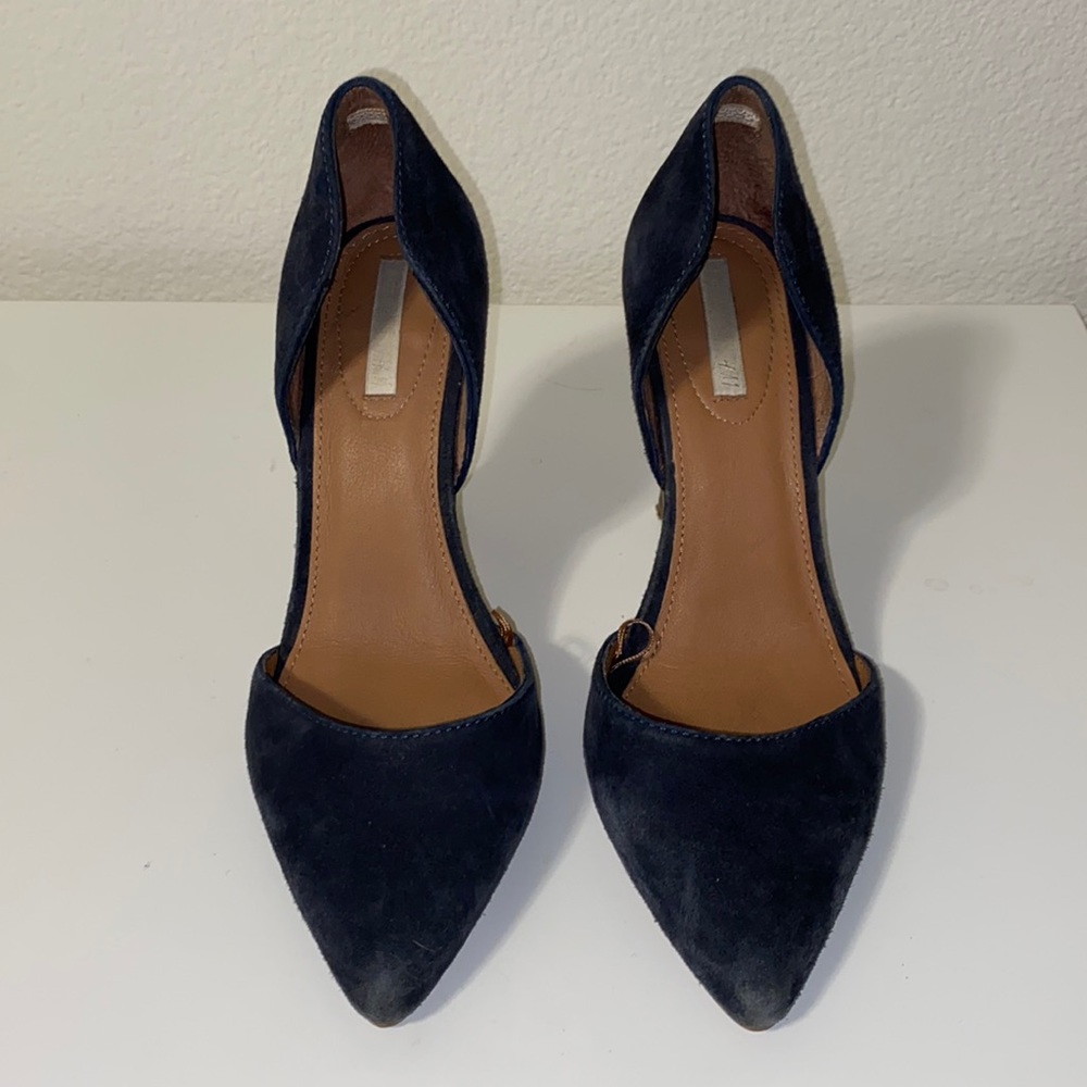 Navy Suede Pumps